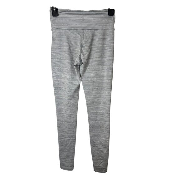 Athleta XS Gray Textured High-Waisted Stretch Leggings Preppy Cropped - Picture 4 of 7